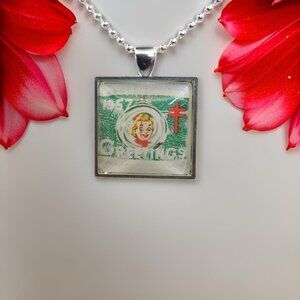 Handmade Original Stamp Pendant Necklace